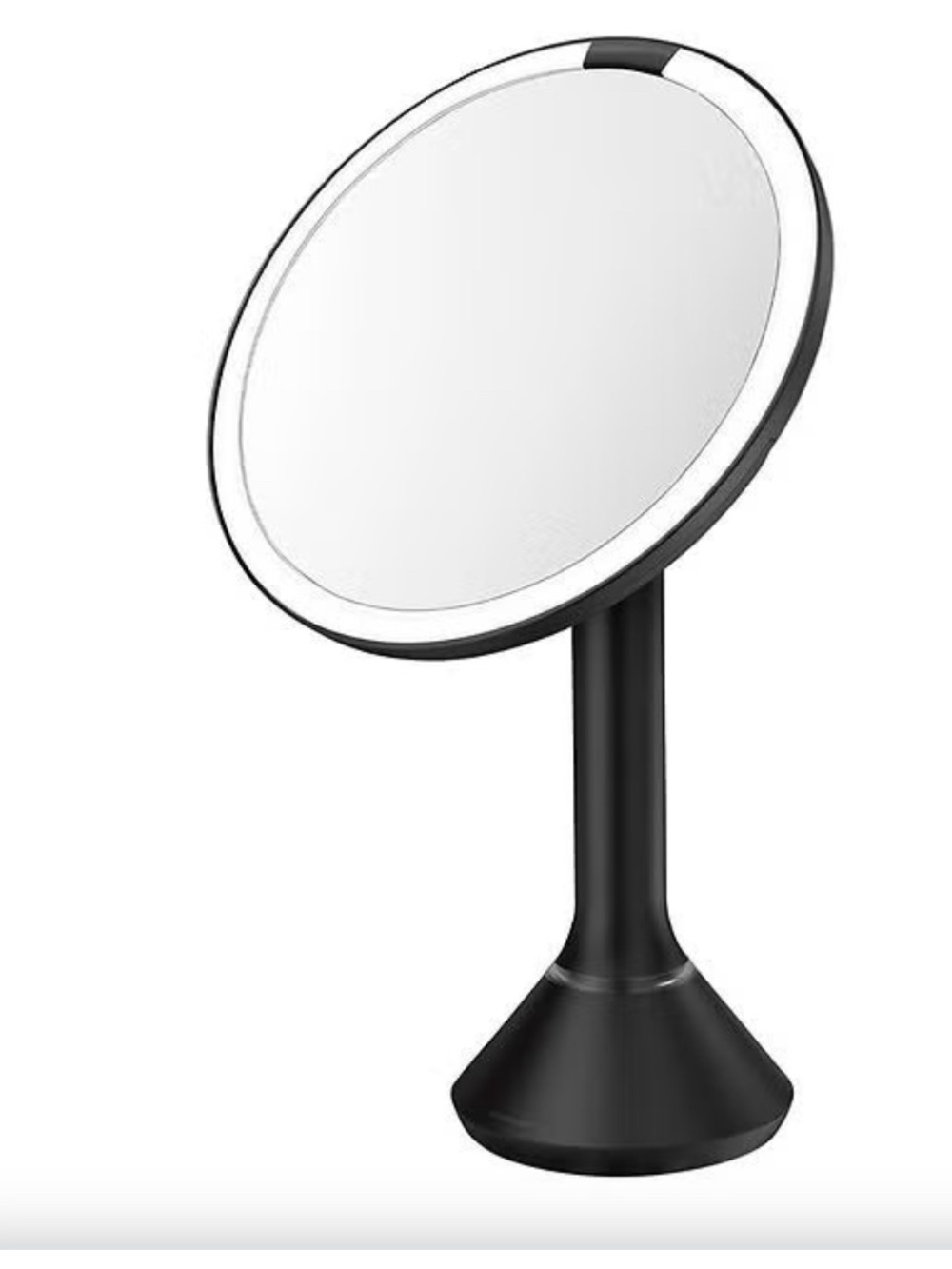 simplehuman Matte Black 5X Touch-Control Sensor Mirror
